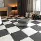 16 Pcs Shaggy Interlocking Foam Carpet Tiles Kids Carpet Squares Protective Floor Mats Crawling Exercise Area Rugs