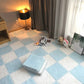 16 Pcs Shaggy Interlocking Foam Carpet Tiles Kids Carpet Squares Protective Floor Mats Crawling Exercise Area Rugs