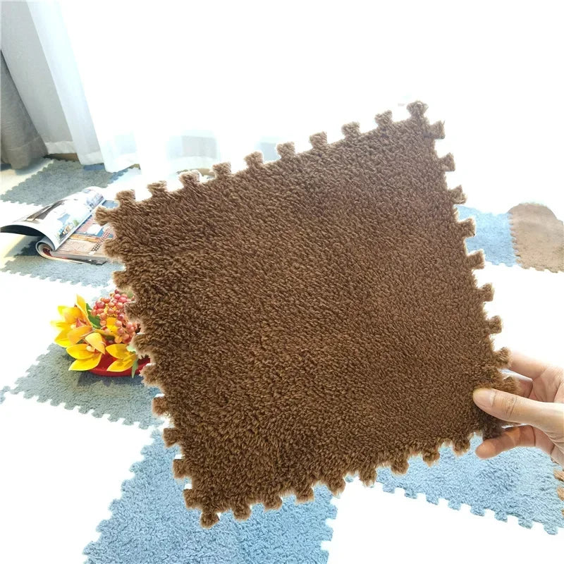 5-20pcs Soft Plush Kids Carpet Baby Play Mat Baby Play Mat in Children's Room Keep Warm Playmat for Baby Floor Baby Foam Mat