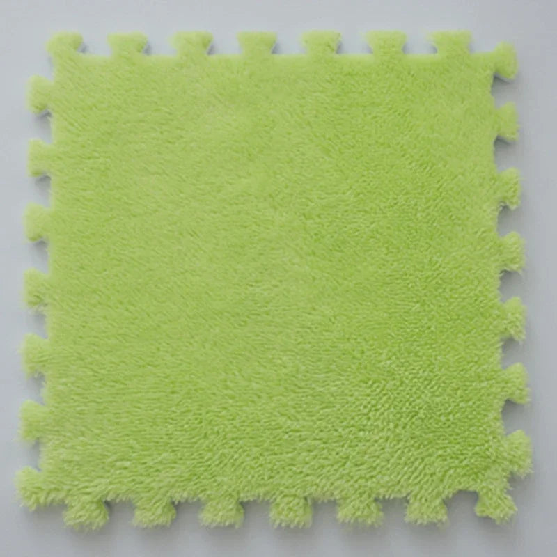EVA Crawling Mat Stitching Suede Floor Mat Baby Play Mat Home Fashion Living Room Bedroom Puzzle Foam Carpet 30*30*1cm
