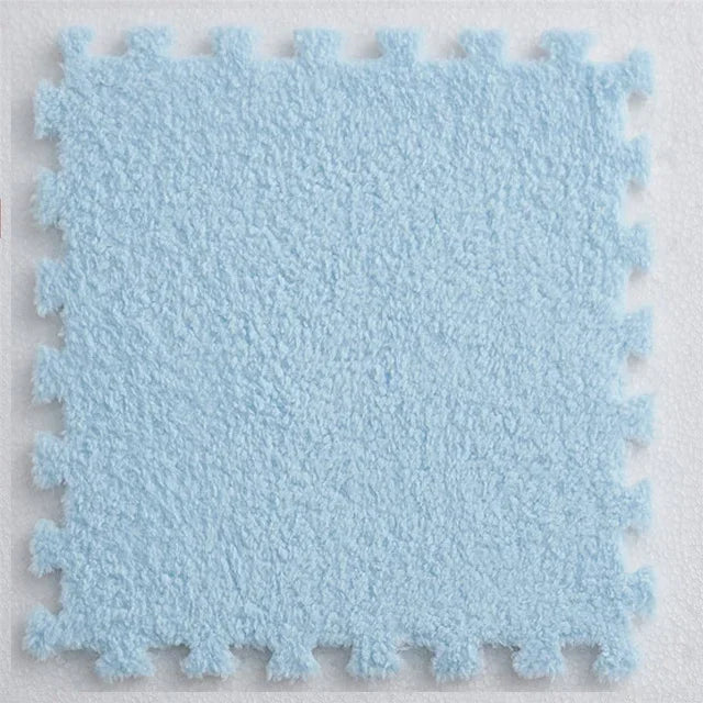 EVA Crawling Mat Stitching Suede Floor Mat Baby Play Mat Home Fashion Living Room Bedroom Puzzle Foam Carpet 30*30*1cm