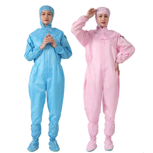 Industrial Washable Esd Clean Room Garment Anti-static Food Factory Work Clothes Jumpsuits Uniform Suit Coverall Without Hood