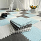 16 Pcs Shaggy Interlocking Foam Carpet Tiles Kids Carpet Squares Protective Floor Mats Crawling Exercise Area Rugs