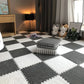 16 Pcs Shaggy Interlocking Foam Carpet Tiles Kids Carpet Squares Protective Floor Mats Crawling Exercise Area Rugs