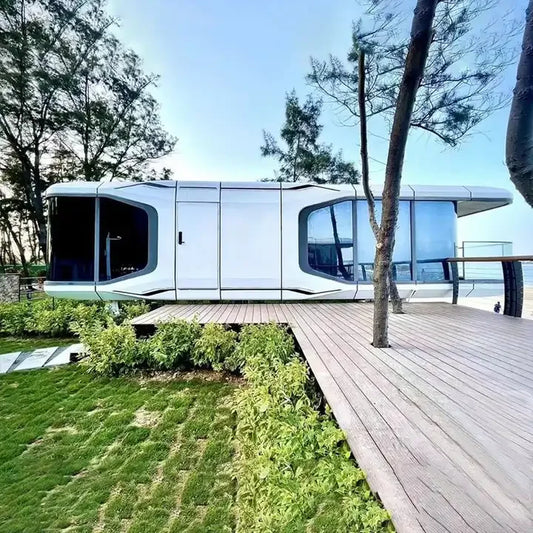 prefab container house cabin hotel space capsule office tiny home
