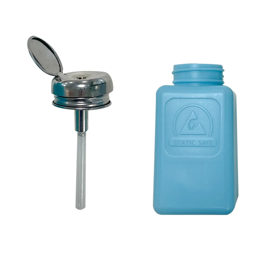 6 OZ Antistatic Plastic Bottle Dispenser/200ml White ESD Alcohol Dispenser Bottle/ Static Safe Alcohol Solvent Dispenser