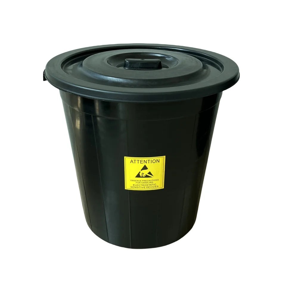ESD Trash Can Anti-Static and Permanent Black Cleanroom Tool Box for Waste Bins Safety Product