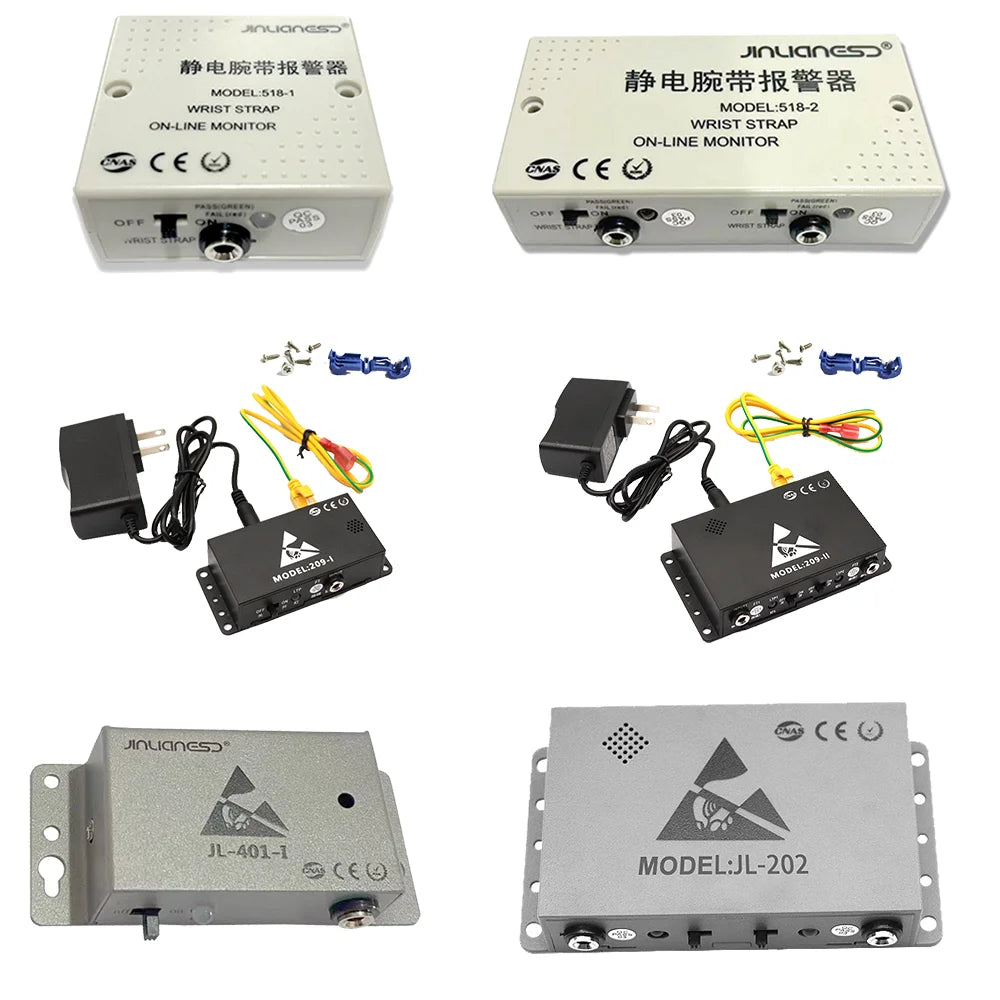 JEJOR 518-1 209 201 202 401 Electrostatic Test Equipment ESD Alarm Antistatic Wrist Strap Ground Monitor Tester