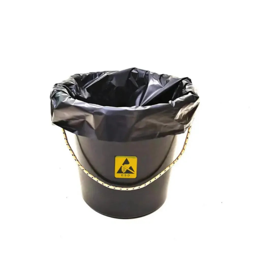 ESD Trash Can Anti-Static and Permanent Black Cleanroom Tool Box for Waste Bins Safety Product