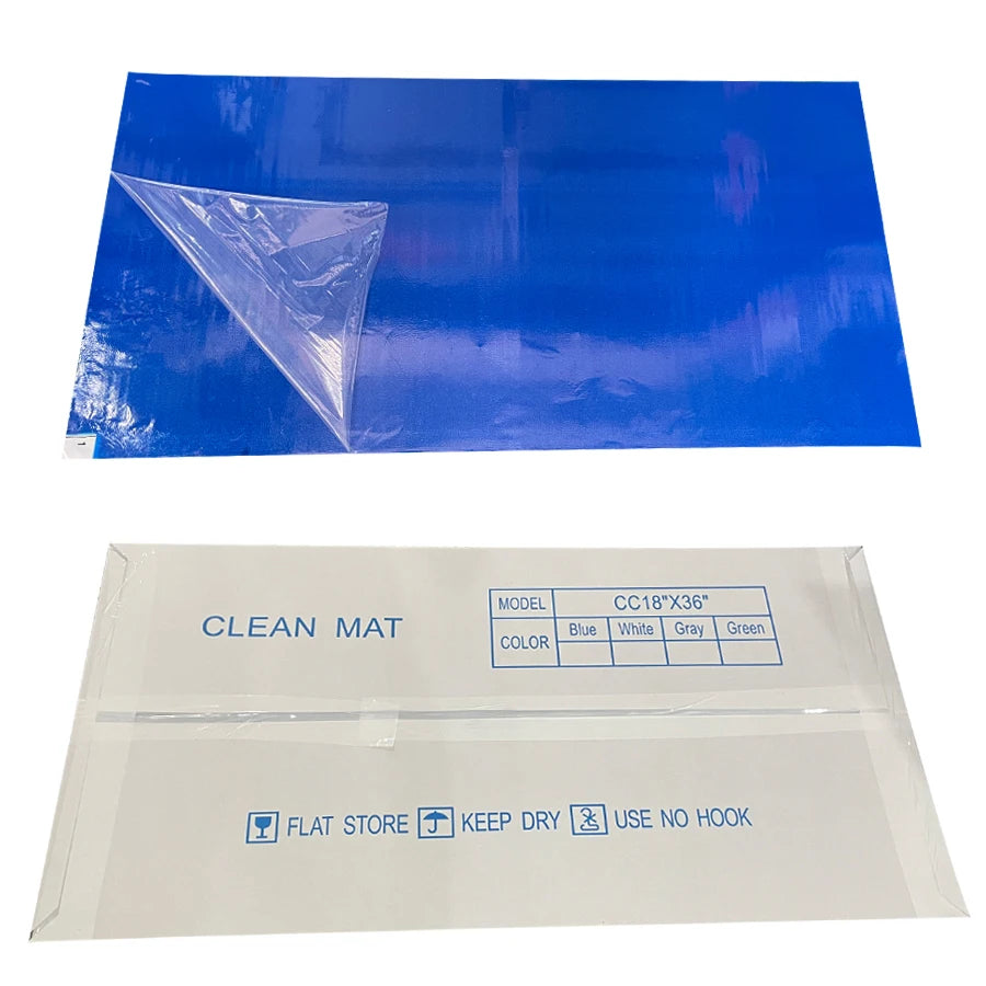 30 Layers White Blue Adhesive Floor Peelable Basketball Court Data Center Sticky Mats Sports for Cleaning Shoes