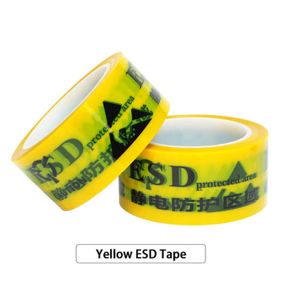 1- Clear Sliver Gray Grey PET Yellow Black Color Grid EMI Shield Conductive Packaging ESD Low Static Anti Static Adhesive Tape
