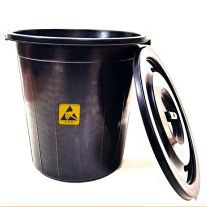 ESD Trash Can Anti-Static and Permanent Black Cleanroom Tool Box for Waste Bins Safety Product