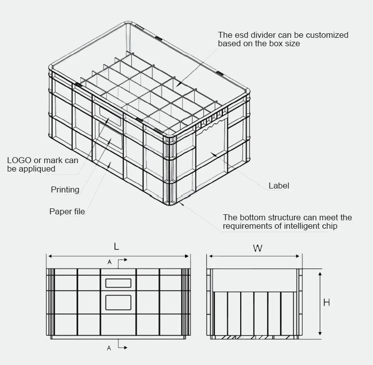 Antistatic Container ESD Component PCB Storage Box