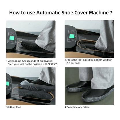 LK-X1300 Automatic Shoe Cover Machine Intelligent Sanitary Shoe Cover Dispenser with 1 Roll Plastic Shrink Film