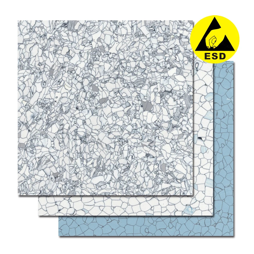 ALLESD Customized Size Waterproof Different Pattern Cleanroom ESD PVC Vinyl Floor Tile