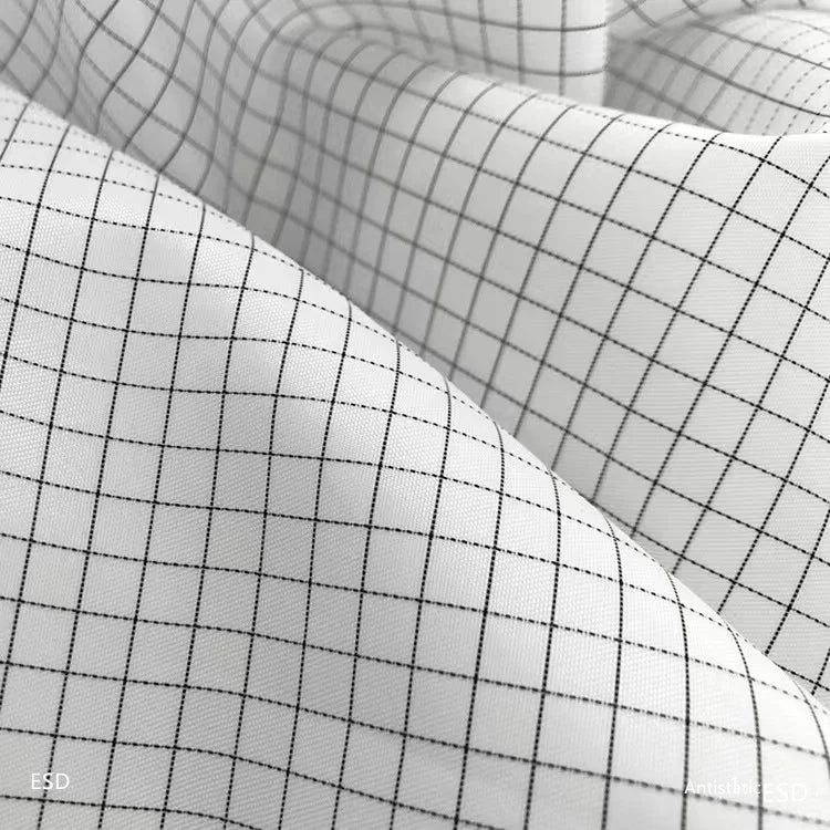 Low Price 2.5mm Fr Cotton Fiber Antistatic Type Esd Grid Conductive Nylon Fabric