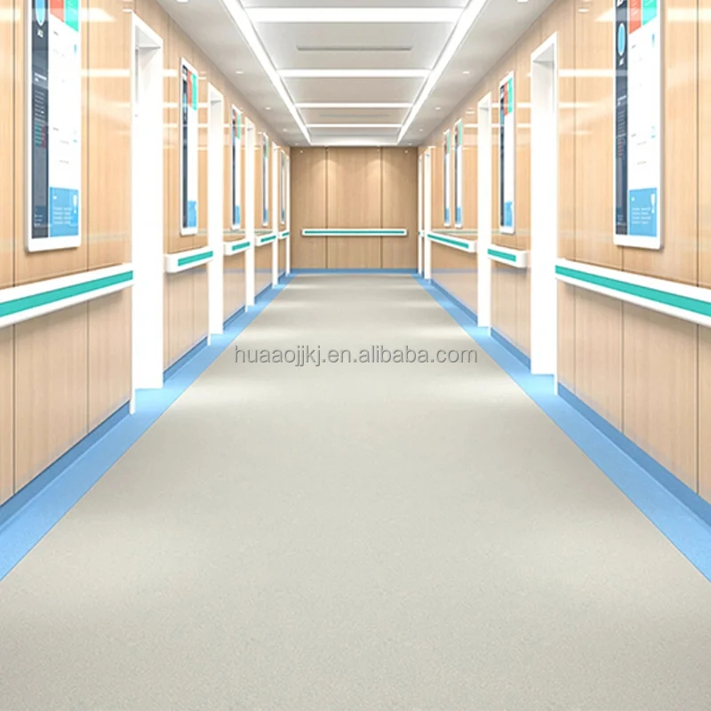 2mm Anti-Static PVC Tile Flooring European Design Style Plain Surface Vinyl Roll for Esd Floors
