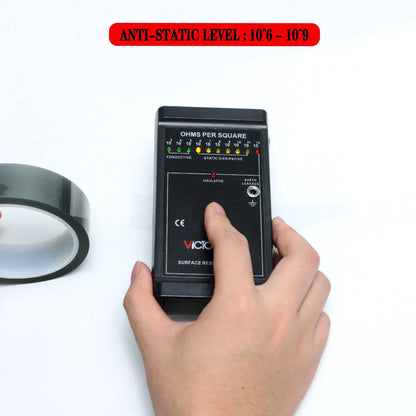 1- Clear Sliver Gray Grey PET Yellow Black Color Grid EMI Shield Conductive Packaging ESD Low Static Anti Static Adhesive Tape