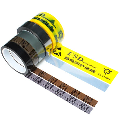 1- Clear Sliver Gray Grey PET Yellow Black Color Grid EMI Shield Conductive Packaging ESD Low Static Anti Static Adhesive Tape