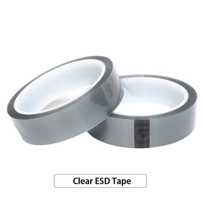 1- Clear Sliver Gray Grey PET Yellow Black Color Grid EMI Shield Conductive Packaging ESD Low Static Anti Static Adhesive Tape