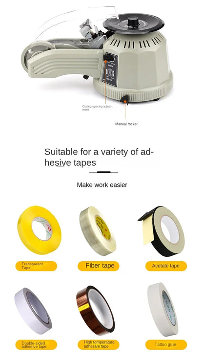 ZCUT-2 Disc Adhesive Paper Machine Rotary Tape Cutting Machine Double Sided High Temperature Adhesive Tape Fully 110V/220V