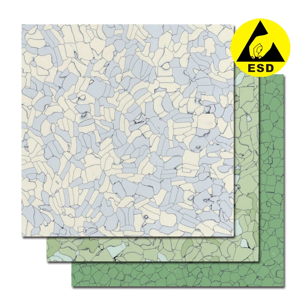 ALLESD Customized Size Waterproof Different Pattern Cleanroom ESD PVC Vinyl Floor Tile