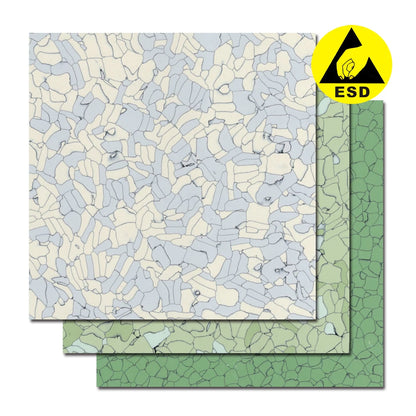 ALLESD Customized Size Waterproof Different Pattern Cleanroom ESD PVC Vinyl Floor Tile