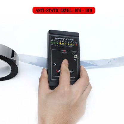 1- Clear Sliver Gray Grey PET Yellow Black Color Grid EMI Shield Conductive Packaging ESD Low Static Anti Static Adhesive Tape