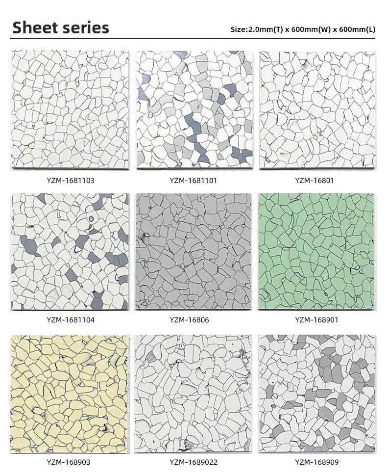 Conductive PVC Tile Anti-static PVC Flooring Homogeneous Conductive Flooring ESD Floor Mat