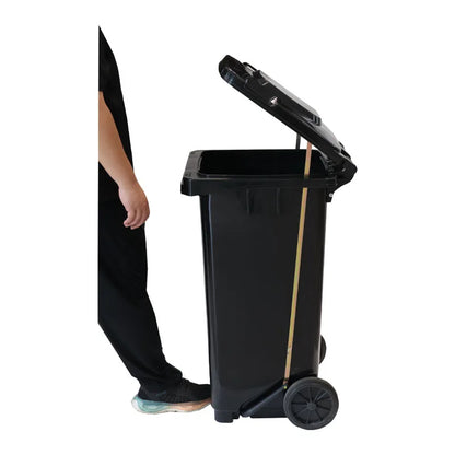 High Quality Black Plastic 120L 240L Antistatic Garbage Box ESD Waste Bins Cover Wheels Industrial Design Laboratory Workshop