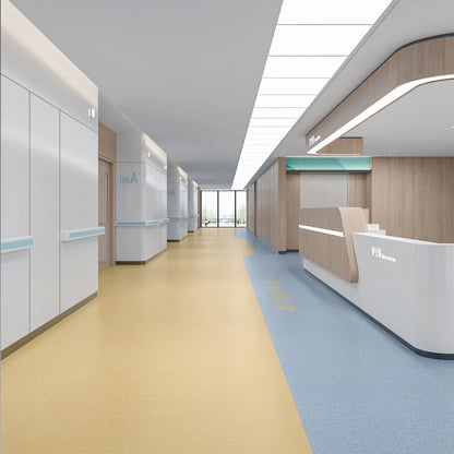 2mm Anti-Static PVC Tile Flooring European Design Style Plain Surface Vinyl Roll for Esd Floors