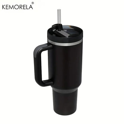 Handle Lid Straw 40oz Stainless Steel Water Bottle