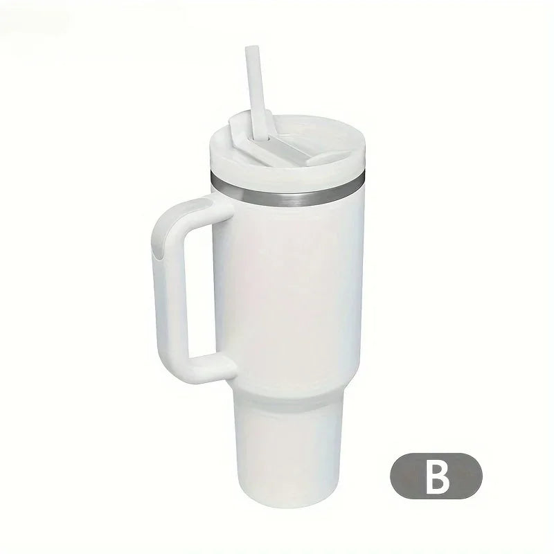 Handle Lid Straw 40oz Stainless Steel Water Bottle