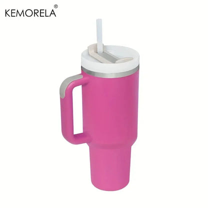 Handle Lid Straw 40oz Stainless Steel Water Bottle