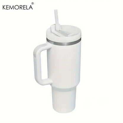 Handle Lid Straw 40oz Stainless Steel Water Bottle