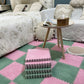Soft Plush Mat Toys Eva Foam Puzzle Carpet Warm Playmat for Living Room Balcony Pink Spliceable Carpet 30*30*1CM