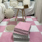 Soft Plush Mat Toys Eva Foam Puzzle Carpet Warm Playmat for Living Room Balcony Pink Spliceable Carpet 30*30*1CM